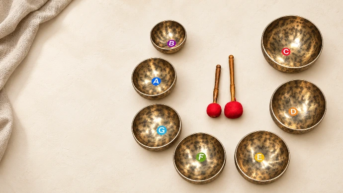 7 chakra singing bowl set for sound healing