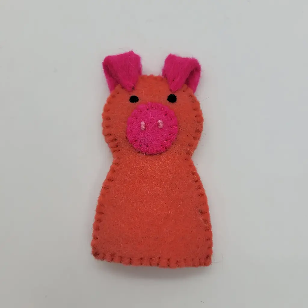 Felt Pig Finger Puppet