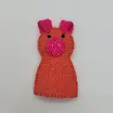 펠트 돼지 손가락 인형