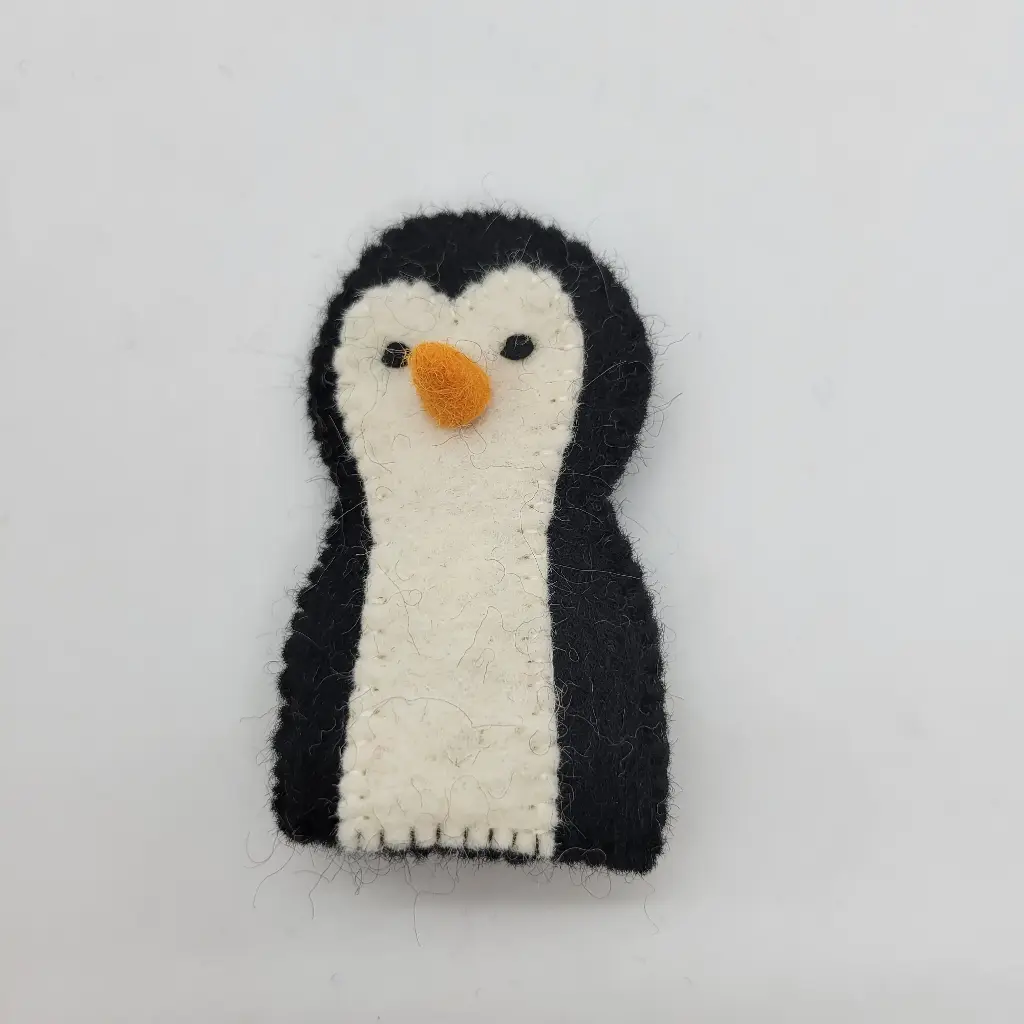 Felt Penguin Finger Puppet
