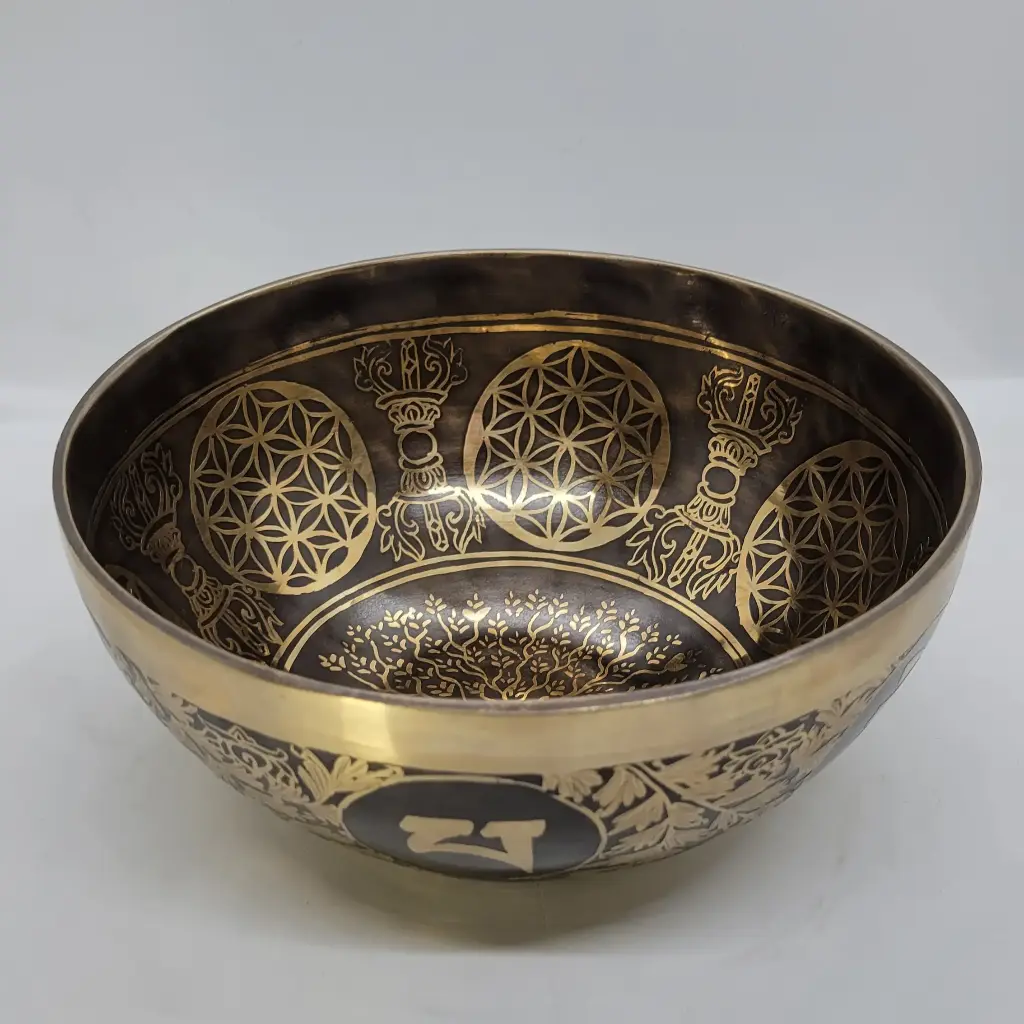 Sacred Geometry Singing Bowl (9 Inch) – #SGSB9001