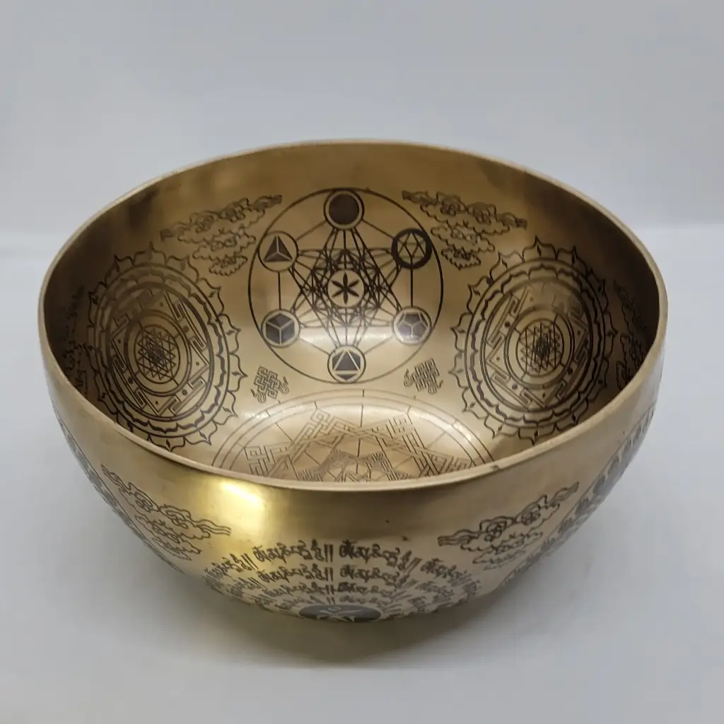 Sacred Geometry Singing Bowl (9 Inch) – #SGSB9002