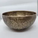 Floral Harmony Hand-Engraved Singing Bowl (8 Inch) – #FHSB8018