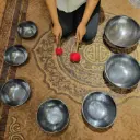 Midnight Lunar 7 Chakra Full Moon Singing Bowl Set – #ML7CSB022