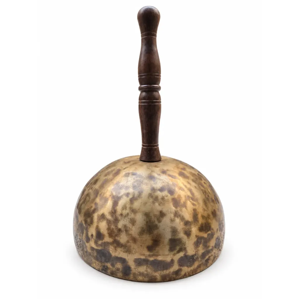 Light Golden Antique Handled Singing Bowl