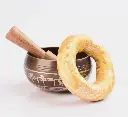 Antique Tibetan Singing Bowl Yoga Buddhist Symbol Etched