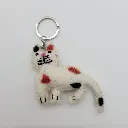수제 펠트 고양이 열쇠고리
