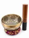 Flower of Life Engraving Handmade Singing Bowl from Nepal with
