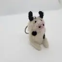 Felt Cow Keychain