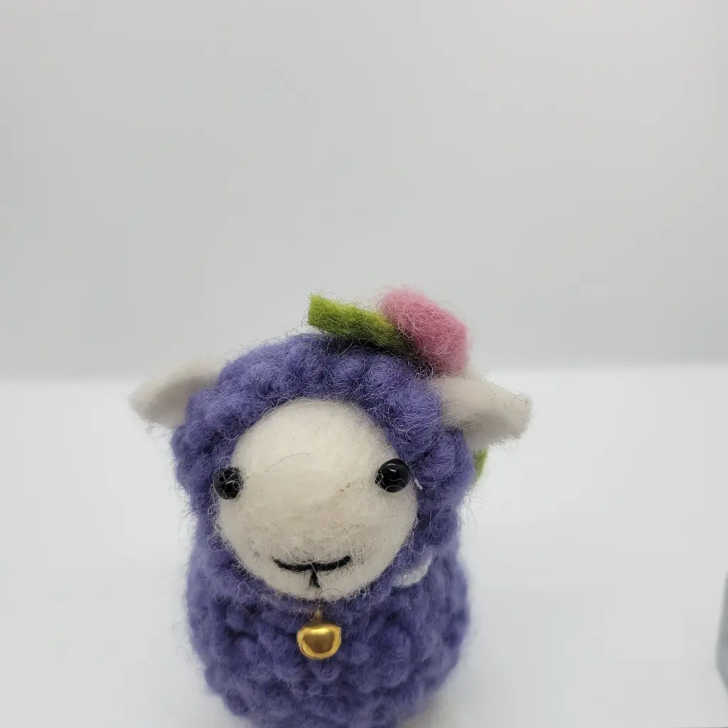 Felt Sheep Keychain