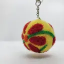 Felt Flower Ball Keychain