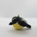 Yellow Tit Bird Keychain