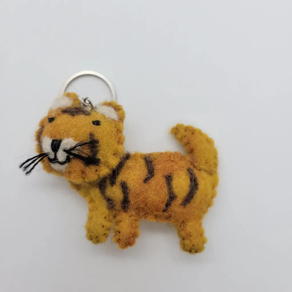 Felt Tiger Keychain 