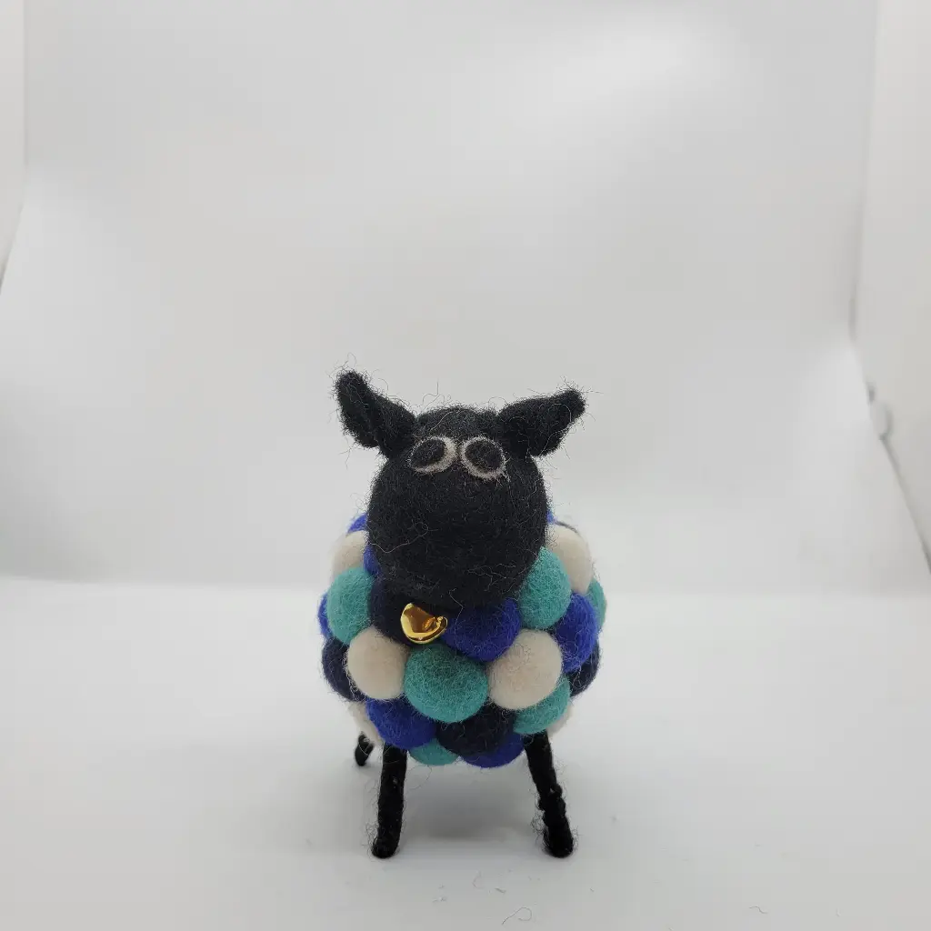 Rainbow Felt Sheep Blue