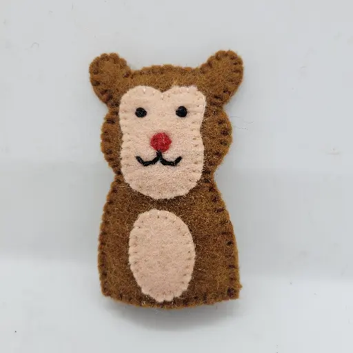 Felt Bear Finger Puppet