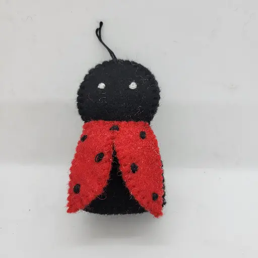 Felt Ladybug Finger Puppet 