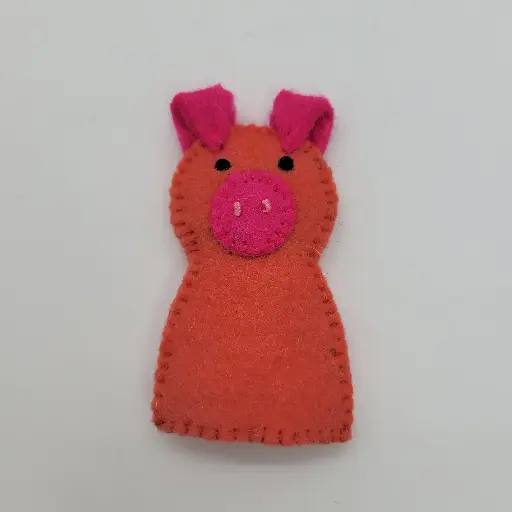 Felt Pig Finger Puppet