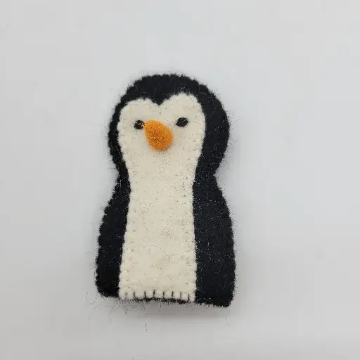 Felt Penguin Finger Puppet