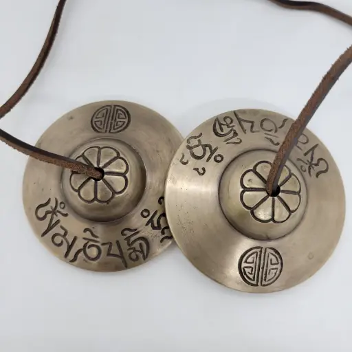 Lotus Mantra Tingsha Cymbals