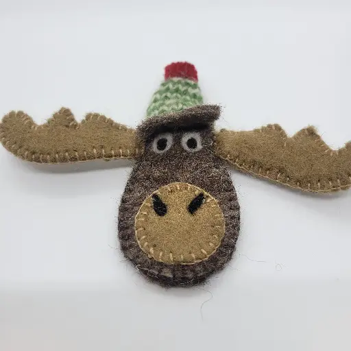 Felt Moose Keychain 