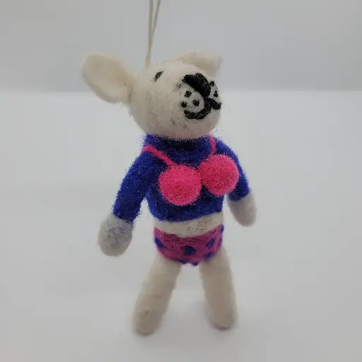 Felt Dog Keychain