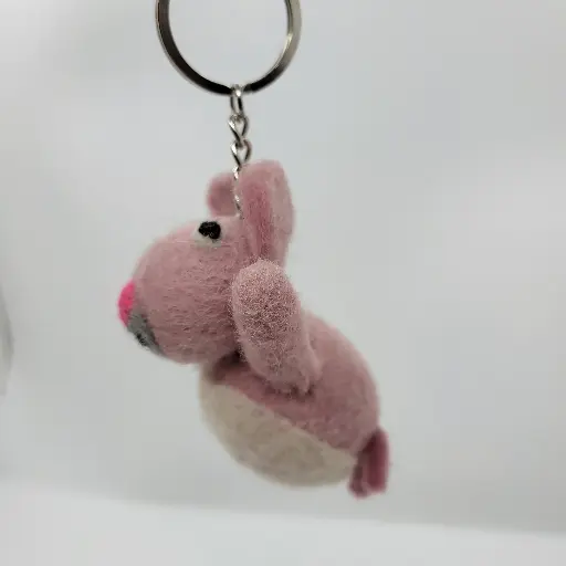 Little Felt Bunny Keychain