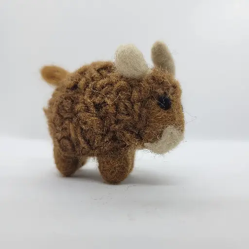  Felt Bison Keychain