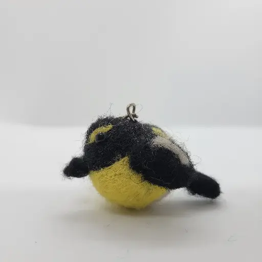 Yellow Tit Bird Keychain