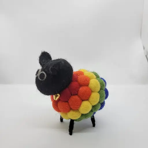 Rainbow Felt Sheep