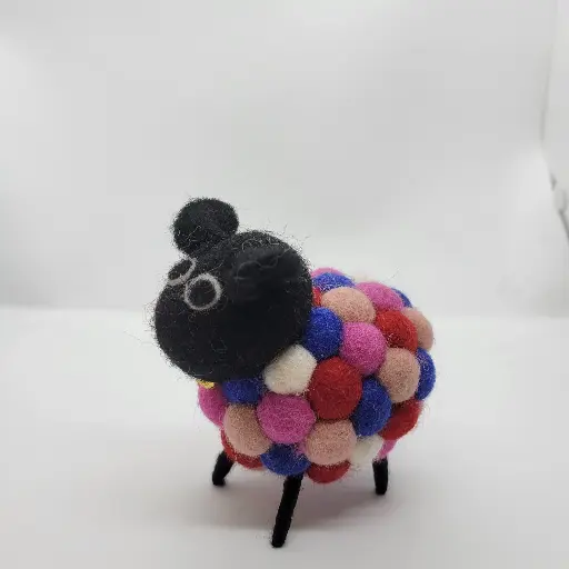 Rainbow Felt Sheep Purple 