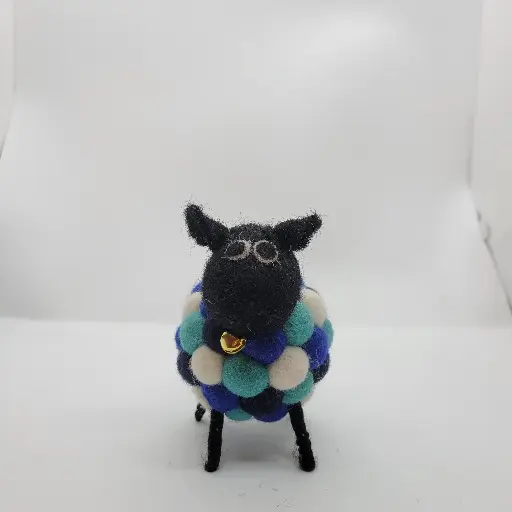 Rainbow Felt Sheep Blue